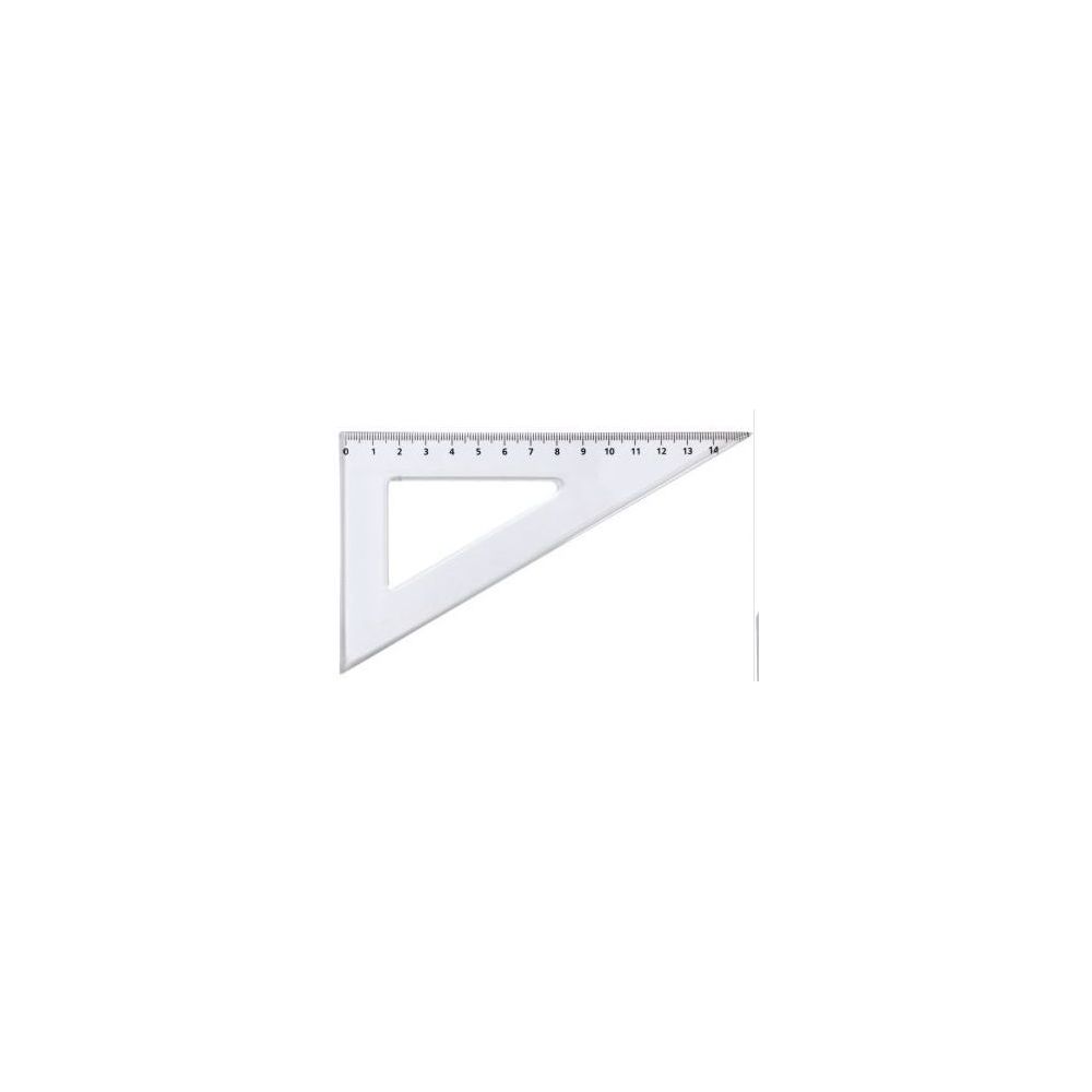 Equerre Cristal en platisque - graduée Angle 60° et Angle droit -16cm