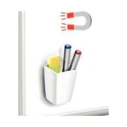 Pot à crayon magnétique CEP - 2 compartiments - BLANC