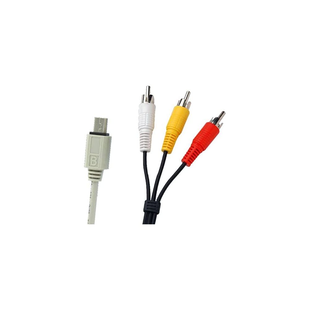 Cable photo/vidéo Mini USB 5 pin M / 3 RCA M pour apn - Z