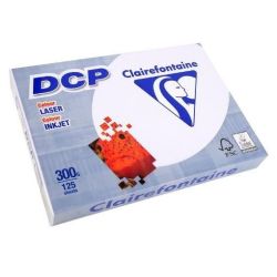 Rame A4 - 300g - Blanc DCP CLAIREFONTAINE (125 f.) - Ref: 3801