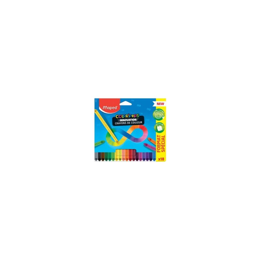Crayon Couleur MAPED Color Peps Infinity - Pochette 18 couleurs