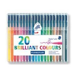 Feutre Couleur STAEDTLER Triplus - 1mm - Etui 20 COUL.- 323SB20