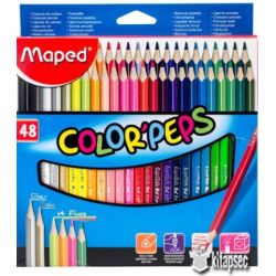 Crayon Couleur MAPED Color Peps - Triangulaire - Pochette 48 couleurs
