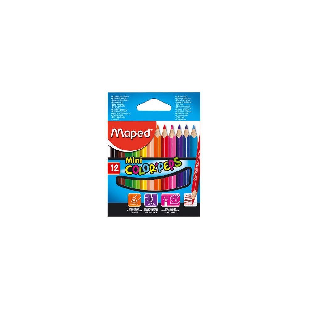 Crayon Couleur MAPED Color Peps Mini 8.7cm Triangul. (Pochette de 12)