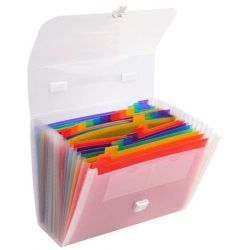 Trieur Valisette Poignée+Rabat 33x29cm - PVC 24 compart. - EXACOMPTA