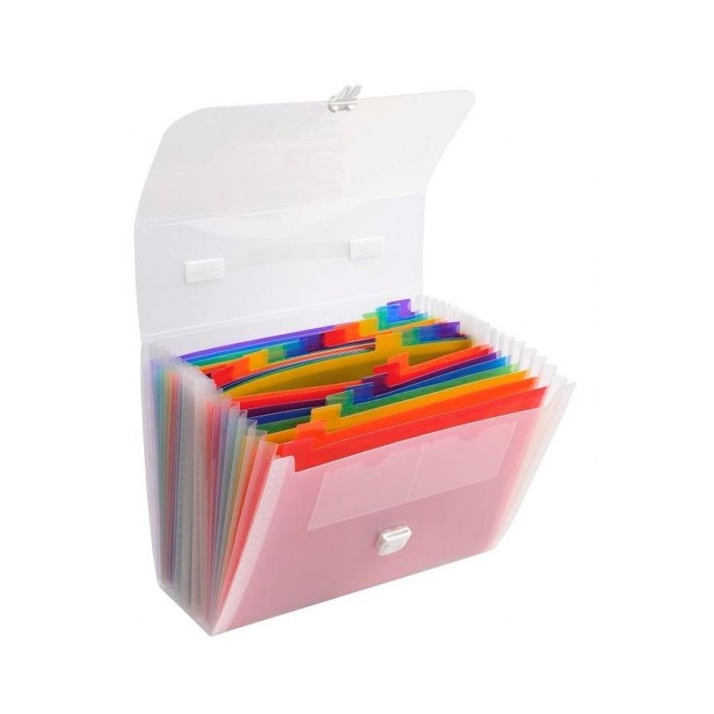 Trieur Valisette Poignée+Rabat 33x29cm - PVC 24 compart. - EXACOMPTA