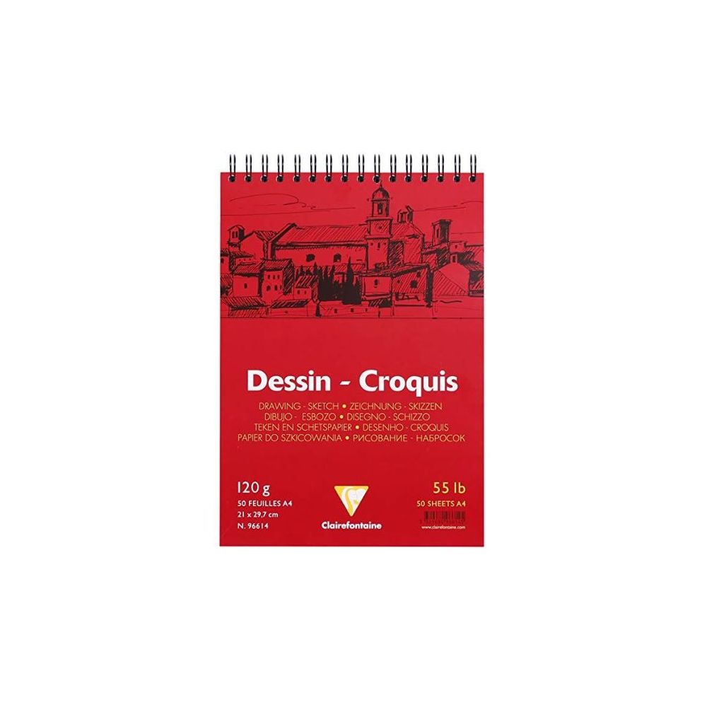 Bloc Croquis - Dessin A4 - Spirale - 50 feuilles - Z