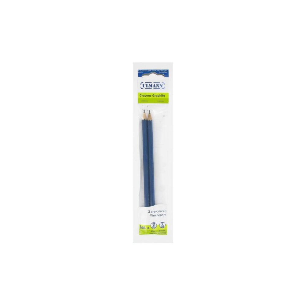 Crayon Papier 2B ULMANN - Bout poli (Pochette de 2) - Z