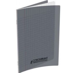 Cahier 17x22cm Séyès 48 p Piqûre 90g Polypro GRIS CLAIREFONTAINE