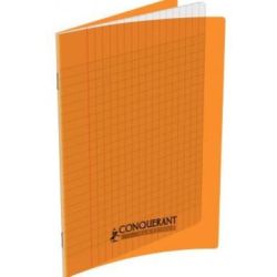 Cahier 17x22cm Séyès 48 p Piqûre 90g Polypro ORANGE  CLAIREFONTAINE