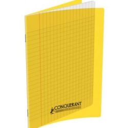 Cahier 17x22cm Séyès 60 p Piqûre 90g Polypro JAUNE CLAIREFONTAINE