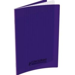 Cahier 17x22cm Séyès 60 p Piqûre 90g Polypro VIOLET CLAIREFONTAINE