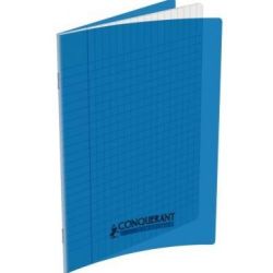 Cahier 17x22cm Séyès 60 p Piqûre 90g Polypro BLEU  CLAIREFONTAINE