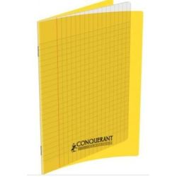 Cahier 17x22cm Séyès 48 p Piqûre 90g Polypro JAUNE  CLAIREFONTAINE