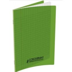 Cahier 17x22cm Séyès 48 p Piqûre 90g Polypro VERT  CLAIREFONTAINE