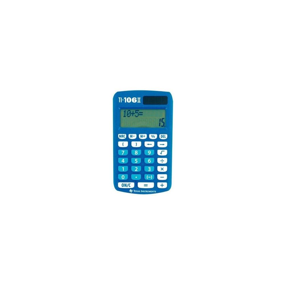 Calculatrice de poche avec 2 lignes calcul TEXAS TI-106II- 12 x 7cm 
