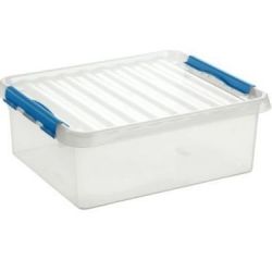 Bac de rangement + couvercle L.41 x l.32 x H.15cm Transparent  25L