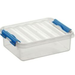 Bac de rangement + couvercle L.20 x l.15 x H.6cm Transparent   1L