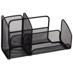 Organiseur de bureau ALBA 3 compartiment - Métal NOIR - Z