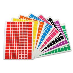 Gommettes géométriques rectangles - 10 feuilles (paquet 1 440 unités)