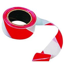 Rubalise ROUGE et BLANC - Largeur : 5cm - Longueur : 100 m - Z