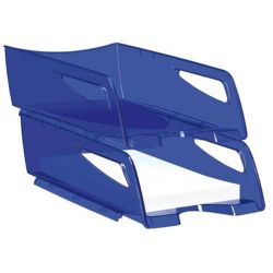 Corbeille courrier Maxi CEPPRO 220 - H11cm- avec poignée -BLEU TR - Z