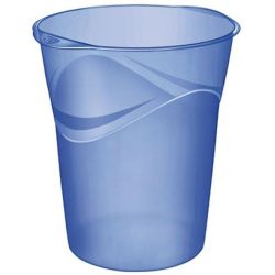 Corbeille papier en plastique CEP Happy - 14 litres - BLEU - Z
