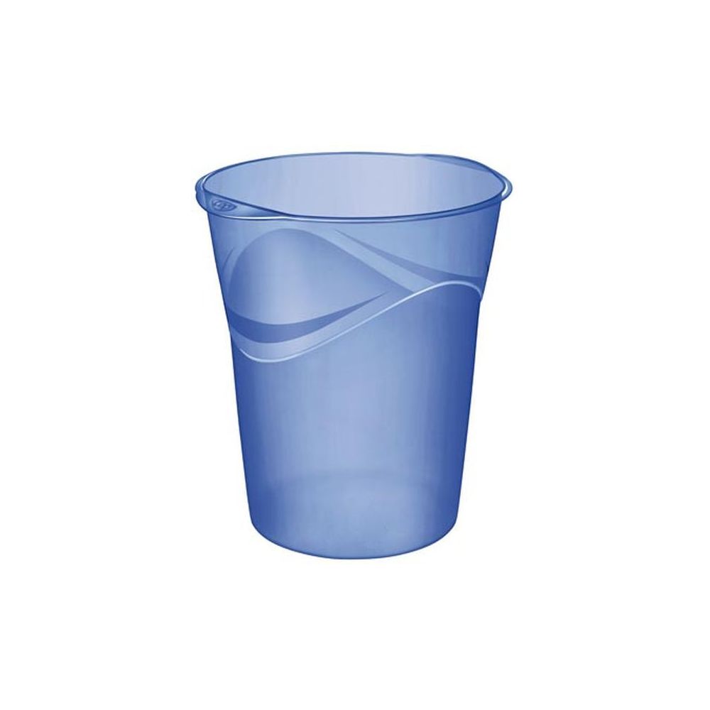 Corbeille papier en plastique CEP Happy - 14 litres - BLEU - Z