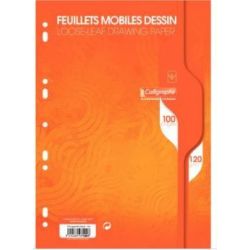 Feuillets mobiles dessin uni - 120g - A4 - 100 pages CLAIREFONTAINE**