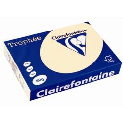 Rame A4 -  80g - Ivoire - CLAIREFONTAINE (500 f.) - Ref:1871 - Z
