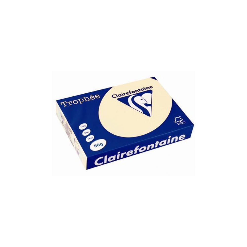 Rame A4 -  80g - Ivoire - CLAIREFONTAINE (500 f.) - Ref:1871 - Z
