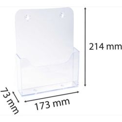 Presentoir vertical 1 compartiment A5 148x210mm transparent **