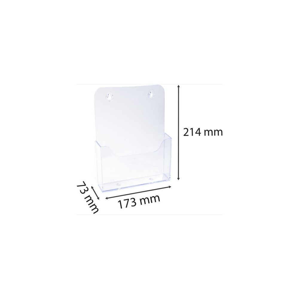 Presentoir vertical 1 compartiment A5 148x210mm transparent **