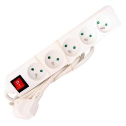 Multiprise 5 prises - 1.5 mètres + Interrupteur lumineux