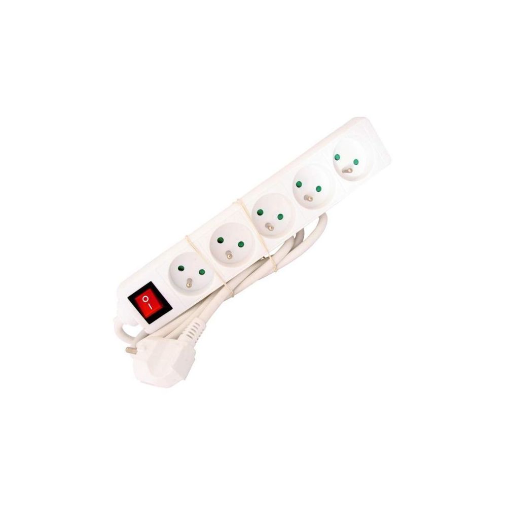Multiprise 5 prises - 1.5 mètres + Interrupteur lumineux