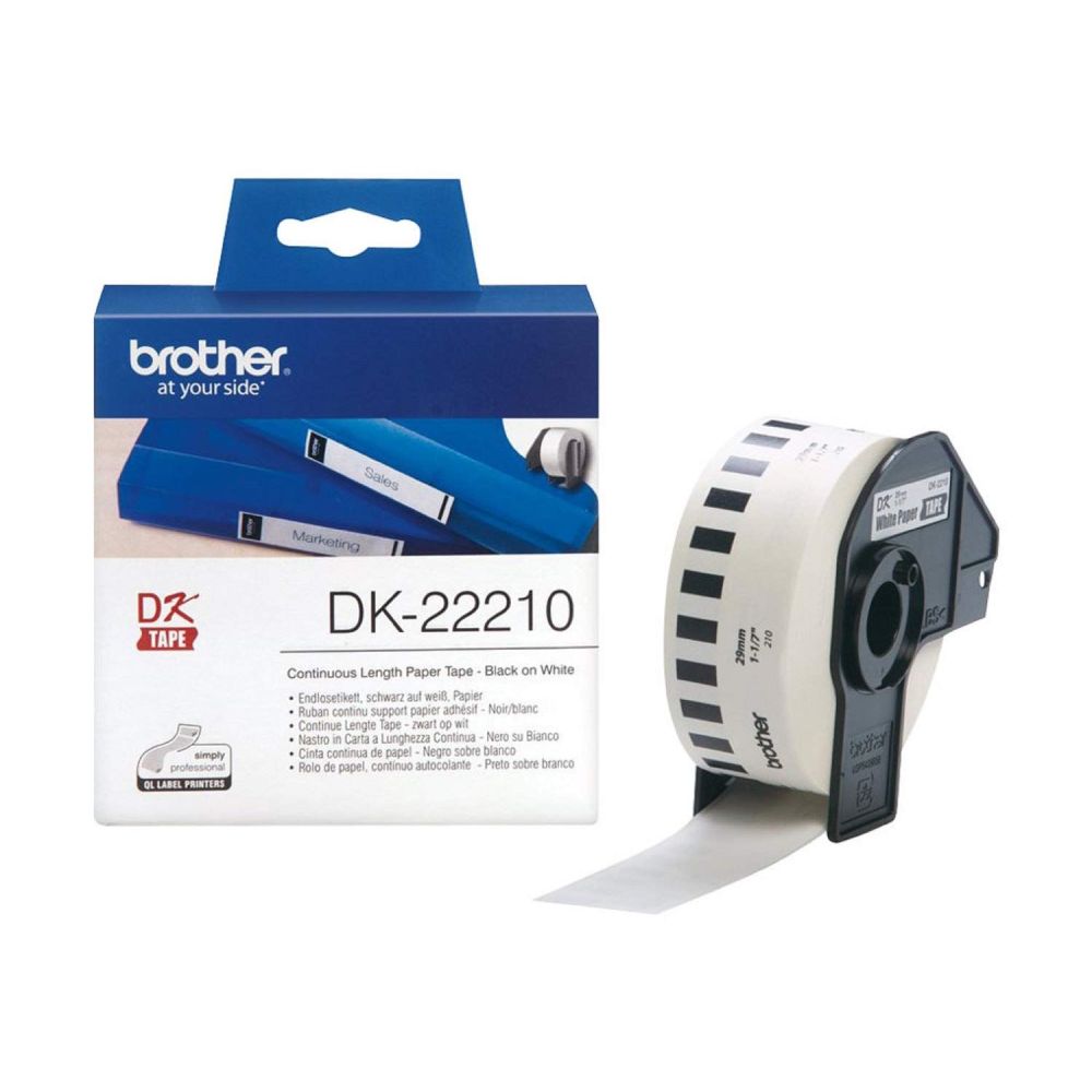 Rouleau étiq BROTHER DK22210 29mm x 30m **