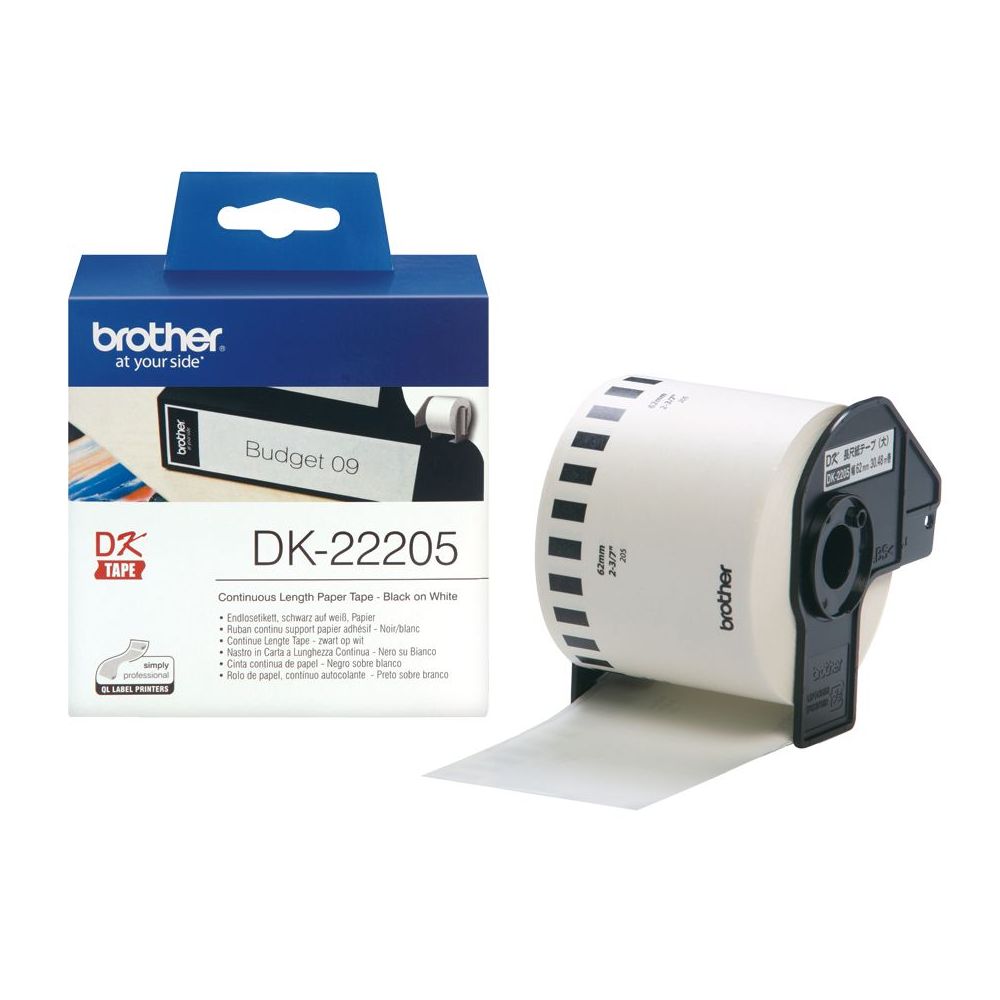 Rouleau étiq BROTHER DK22225 38mm x 30m **