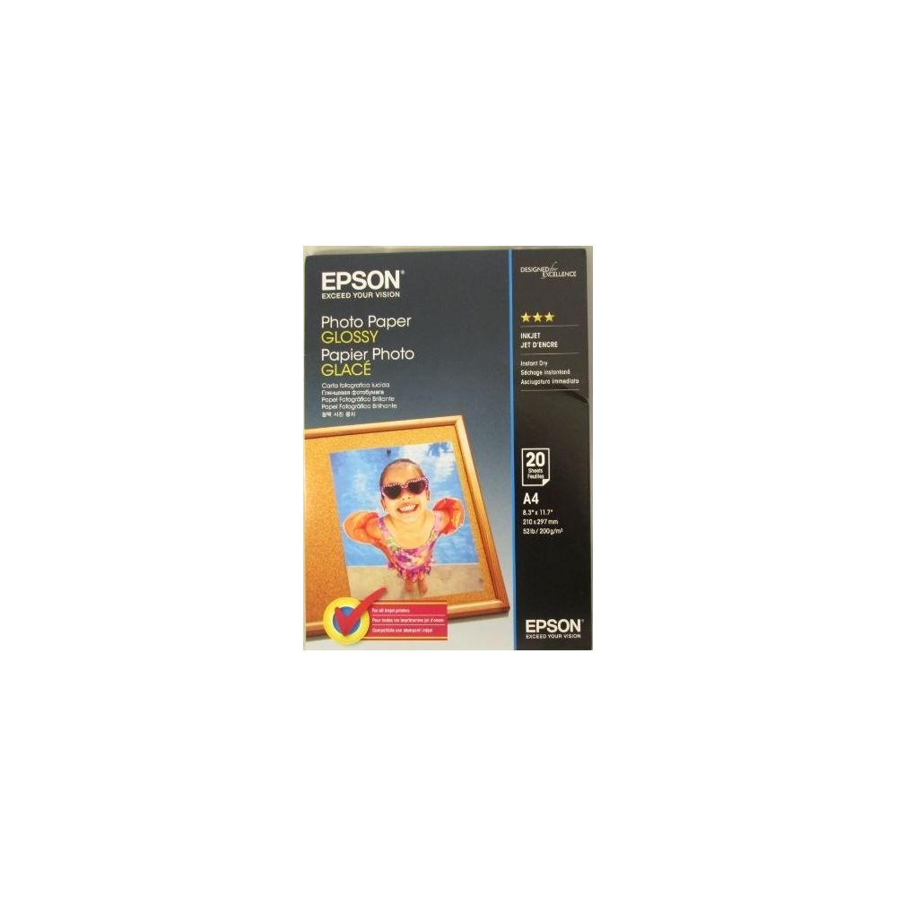 Papier photo EPSON A4 glacé 200g - (20 feuilles) **