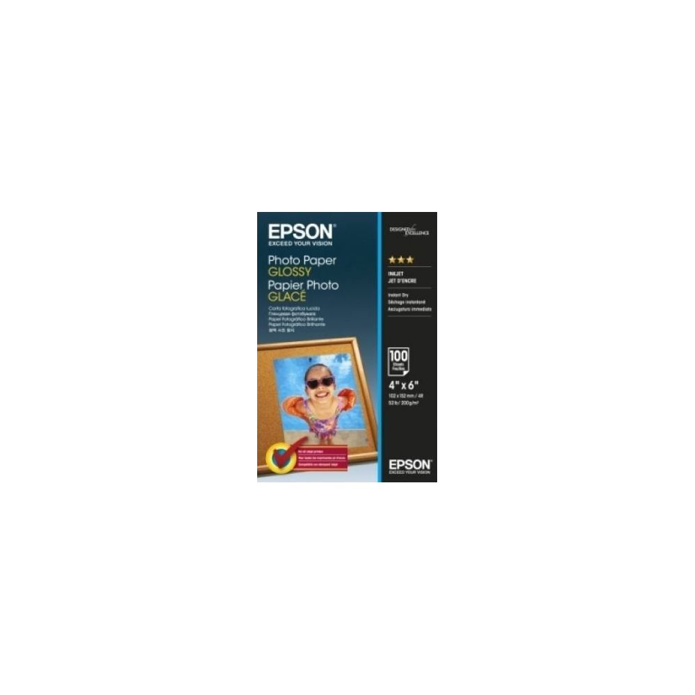 Papier photo EPSON 10 x 15 cm glacé  190g - (100 feuilles) - Z