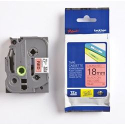 Ruban BROTHER P-TOUCH - 18mm Noir/Rouge - TZ-441 (8 m)