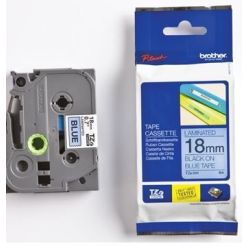 Ruban BROTHER P-TOUCH - 18mm Noir/Bleu - TZ-541 (8 m)