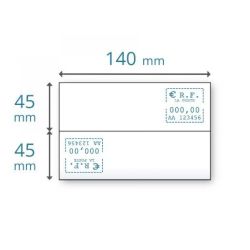 Etiquettes M à A NEOPOST IJ25 - 2x140x45mm - Lot de 25 - Z