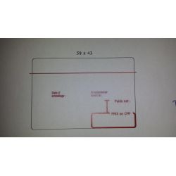 Rouleau etiq. therm Ext. (dim: 58 x 43mm) 1040 etiq. - BLANC/RGE - Z