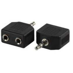 Adaptateur 2 Jack 3.5mm femelle /Jack 3.5mm mâle