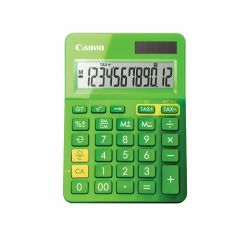 Calculatrice Bureau 12 chif. CANON LS-123K 10x14 cm Sol/Pile Vert - Z