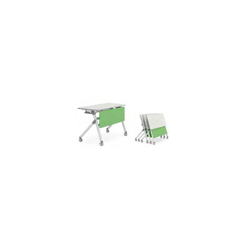 Table Scolaire pliable 120x50cm T6 BLANC&Voile de fond VERT Pied gris Table Scolaire pliable 120x50cm T6 BLANC&Voile de fond VERT Pied gris