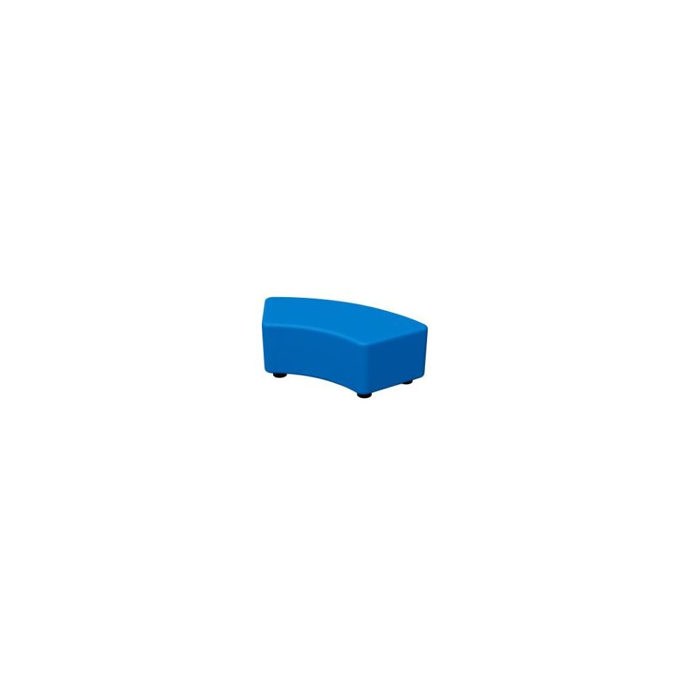 Pouf en Arc3 en cuir L120 x l90 x H43cm - BLEU - Taille adulte Pouf en Arc3 en cuir L120 x l90 x H43cm - BLEU - Taille adulte