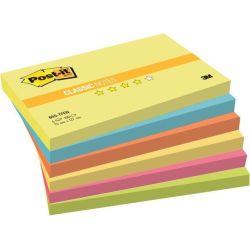 Bloc reposit. 76 x 127mm POST-IT - 100 f. TUTTI FRUTTI (Par 6)- Z