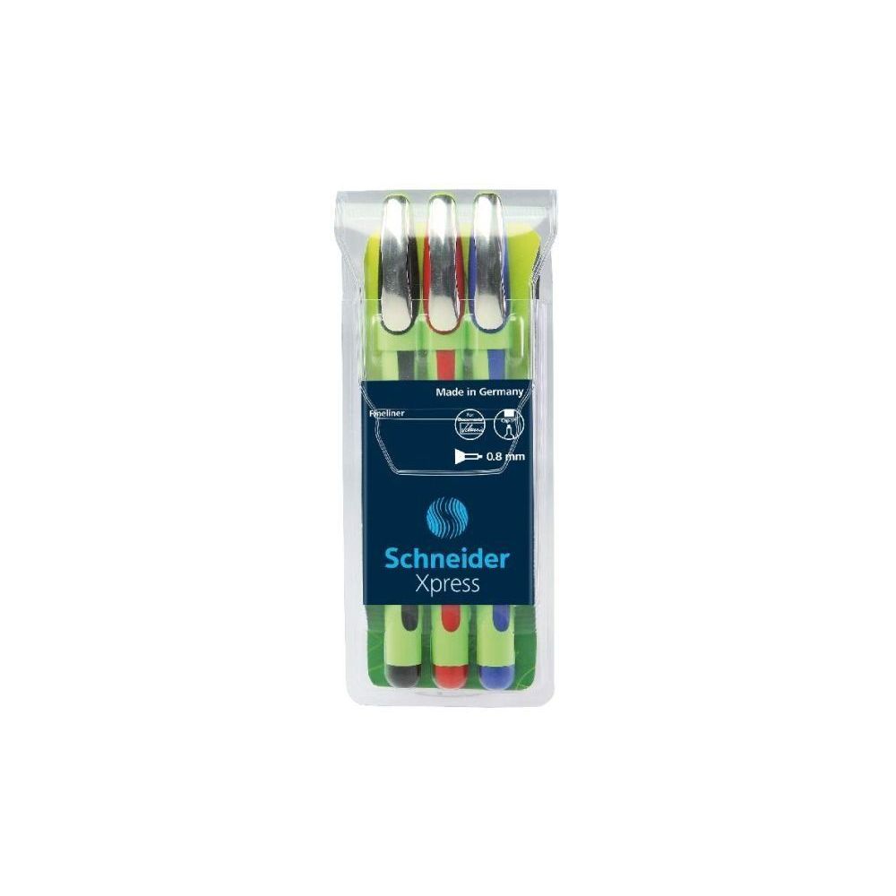 Feutre SCHNEIDER Xpress - Pointe 0.8 mm - 3 COUL. - Ref: 190093 - Z