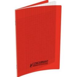 Cahier 17x22cm Séyès 140 p Piqûre 90g Polypro ROUGE 18243